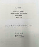Dranetz TM-102105 Model 314 Phasemeter Technical Manual