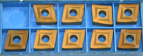 Lot of 9 New Valenite Indexable TiN Coated Turning Insert CNMP 432E VN