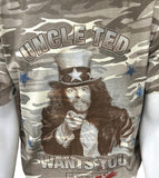 Anvil Men's Ted Nugent Uncle Ted Wants You The Hunting Party Camo Shirt Size L