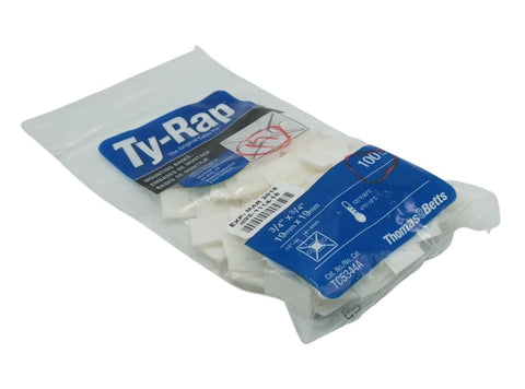 Thomas & Betts TC5344A Ty-Rap Mounting Bases 3/4" x 3/4" 100 QTY.