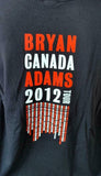Anvil Men's Bryan Adams Canada Tour 2012 Graphic Black Short Sleeve Shirt Size L