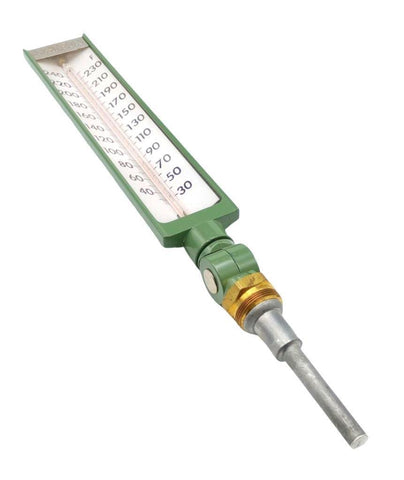 Johnson Industrial Glass Thermometer 9" Scale 3.5" Stem No Well 30-240°F