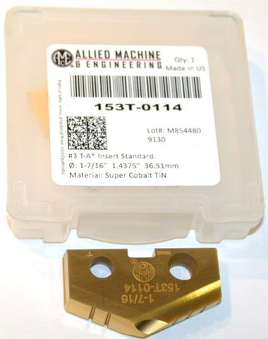 Allied Machine Original T-A 1 7/16" Carbide Spade Drilling Insert 153T-0114