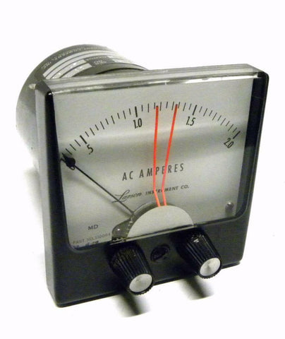 LARSON INSTRUMENT COMPANY 3.5WV AC AMPERES METER 115 VOLTS 0-2 AMPERES RANGE
