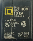 Square D HOM250 2 Pole Circuit Breaker 50A 240VAC 1 PH Plug In Mount