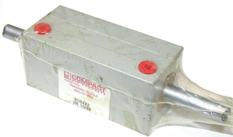 NEW COMPACT SQUARE 2" DOUBLE END AIR CYLINDER BD34X2