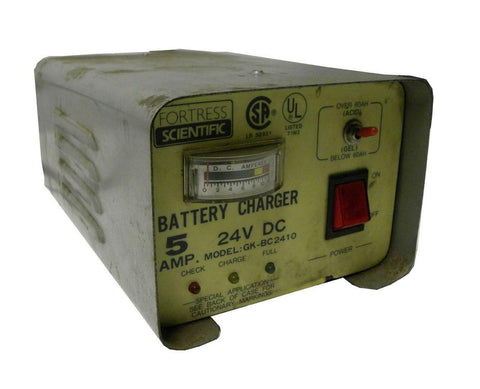 FORTRESS SCIENTIFIC BATTERY CHARGER 24 VDC @ 5 AMPS - SOLD AS IS