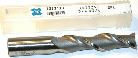OSG 3/4" diameter 3/4" Shank 2 Flute HSS End Mill 535310 New