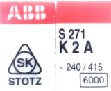 ABB S-271-K-2-A Circuit Breaker 277/480VAC 1 Pole 10kA
