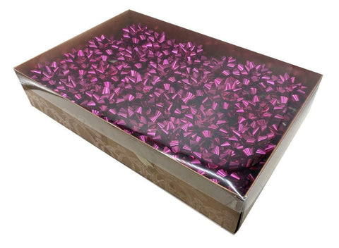 Brizzolari Premium 3-1/2" Purple Star Gift Bow 3/8" Ribbon 29 Loop 48 Count
