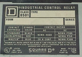 Square D  8501X040  Control Relay Series A 4 N.O. Contacts 110/120 VAC Coil