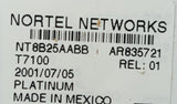 Nortel T7100 Corded Business Display Telephone NT8B25AABB - Platinum