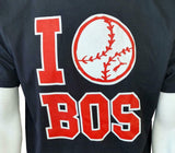 Puma Men's I Love Boston Baseball Black Short Sleeve Shirt Size Large