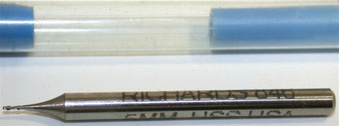 Up to 3 New Richards .5mm Diameter 3/16" Shank 2 Flute HSS End Mill