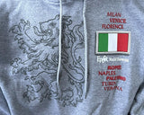 Hanes Epcot World Showcase Italy Gray Hoodie Size Large