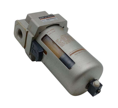SMC NAFM4000 Mist Separator 1/2" NPT 150PSI Max 1.0MPa 140°F Max Temp.