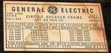 GENERAL ELECTRIC  3-POLE CIRCUIT BREAKER FRAME 125-225 AMP MODEL THJK