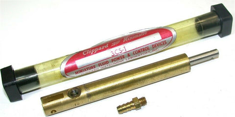 Clippard Minimatic 1" Stroke 3/8 Bore Spring return Brass Air Cylinder 3CS-1 New