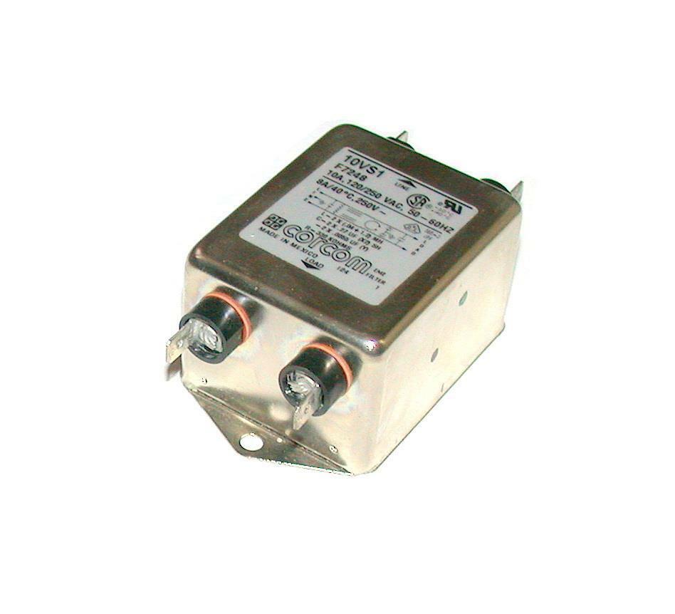 NEW SINGLE PHASE CORCOM EMI POWER LINE FILTER 10 AMP 120/250 VAC MODEL