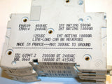 UP TO 2 MERLIN GERIN 10A 2 POLE CIRCUIT BREAKERS DIN MOUNT 24449