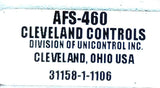 Cleveland Controls AFS-460 Air Pressure Sensing Switch .06-12" WC 0.5 PSI Max