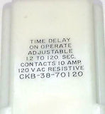 AMF Potter & Brumfield  CKB-38-70120  Plug-In Time Delay Relay 8-Pin 120 VAC
