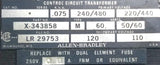 Allen-Bradley Control Circuit X-343858 Transformer 220-480V Type M 50-60Hz