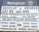 Westinghouse QCL2030 2-Pole Circuit Breaker 30A 120/240VAC 1 Phase Feed-Thru