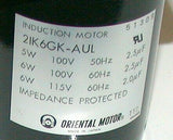 New Oriental Motor   2IK6GK-AUL  Induction Motor 100-115 VAC