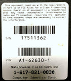 Computer Identics A1-62630-1 ScanStar 240
