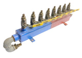 Custom Pressure Wash 8 Port Water Manifold w/ (8) Parker Ball Valves