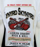 Alstyle Men's Lynard Skynard Jim Beam Distilling Co. White Shirt Size Large