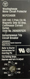 Westinghouse MCP23480R 3-Pole Instantaneous Circuit Breaker 50A 600V
