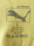Puma Men's Love Equals Soccer Brazil Yellow Short Sleeve Shirt Size Large