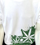 Tultex Men's Cypress Hill Marijuana Leaf Weed Graphic White Shirt Size Large