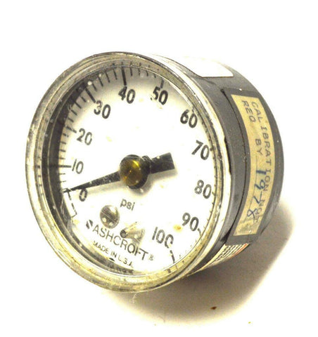 ASHCROFT ROUND PRESSURE GAUGE 0-100 PSI