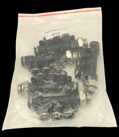 Pack of 5 New Pneuforce Conek  PKD08-06-G02  Metric Manifold Fittings 6 & 8 mm