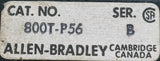 Allen-Bradley 800T-P56 Ser. B Pilot Light Module 600VAC 50/60HZ