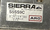 ARO Sierra 119363-8 Solenoid Manifold 22-115 PSIG 1.5-7.8 Bar