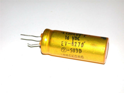 BRAND NEW CAPACITOR 1500UF 16VDC EV-1270 (2 AVAILABLE)