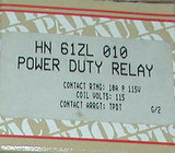 New Factory Authorized Parts  HN61ZL010  Power Duty Relay 10 Amp 115 VAC Coil