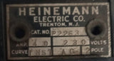 Heinemann Electric P2263 2 Pole Circuit Breaker 40A 230VAC