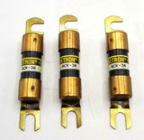 Fusetron ACK-30 Dual Element Fuse 30 A  (Lot of 3)