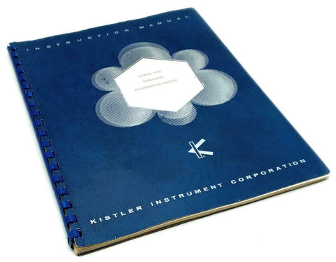 Kistler Model 892K Vibration Calibration System Instruction Manual
