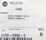 Allen Bradley 889D-F8AC-5 Series A 8-Pin  Micro Straight Female QD Cordset 5m