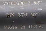 Parlec 7716CGD6-3-M27 Tapping Tap Numbertap Adapter TA10411 DIN 376 M27