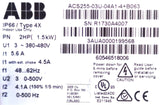 ABB ACS255-03U-04A1-4+B063 3 Phase Micro Drive 2HP 480VAC 4.1A W/ Locking Plug