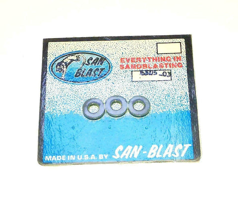New Pack of 3 Large San-Blast  6305-03  Steel Siphon Air Jet Gaskets Made in USA