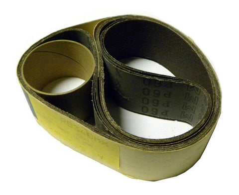 NEW HERMES ABRASIVE RB346MX 2-1/2" X 60" 60 GRIT PACK OF 4 SANDING BELT