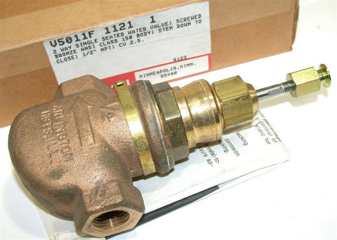 UP TO 3 NEW HONEYWELL 2-WAY 1/2" BRONZE SEATED WATER VALVE CV 2.5 V5011F-1121-1